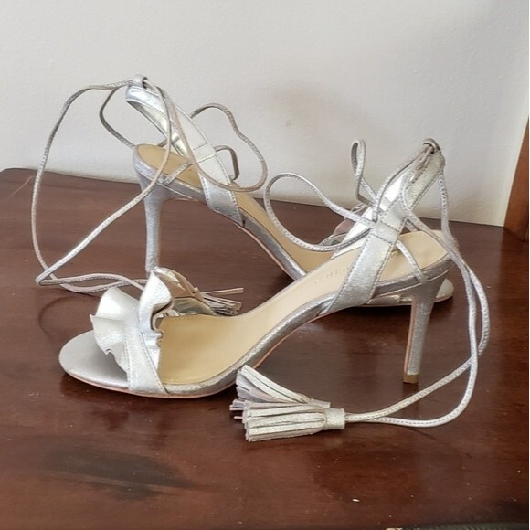 Marc Fisher Bamba Heel Silver Size 6.5 M - Picture 6 of 12